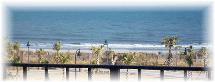 View of the ocean from the Darlington Motel in Myrtle Beach