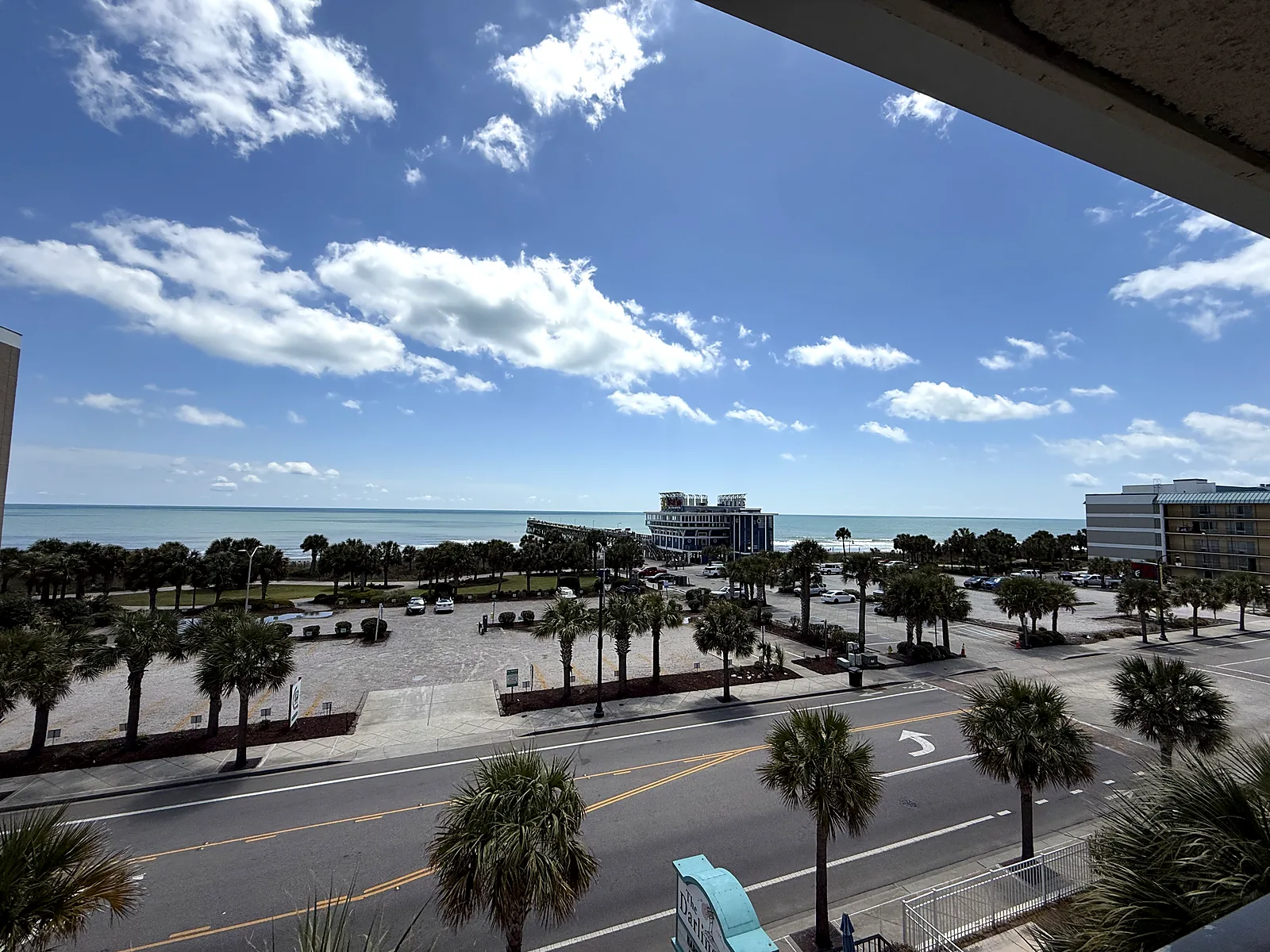 Private balcony with ocean view from king room