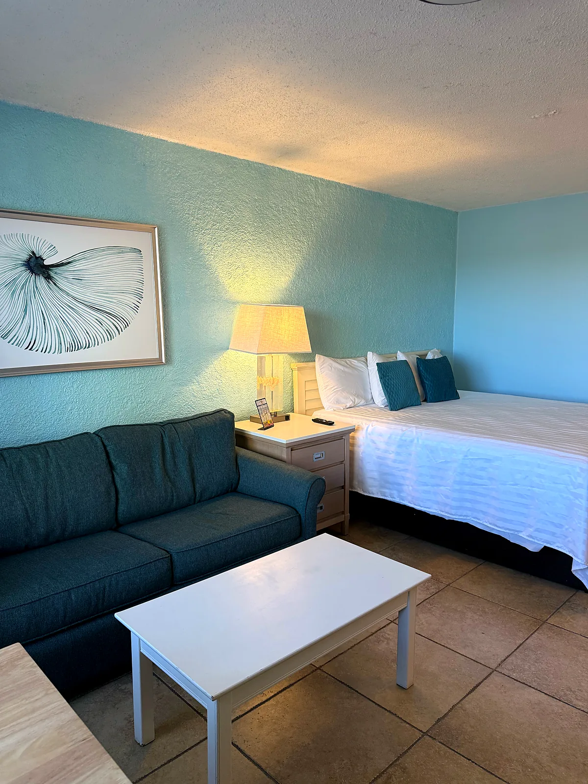 King oceanview room with king bed and sofa
